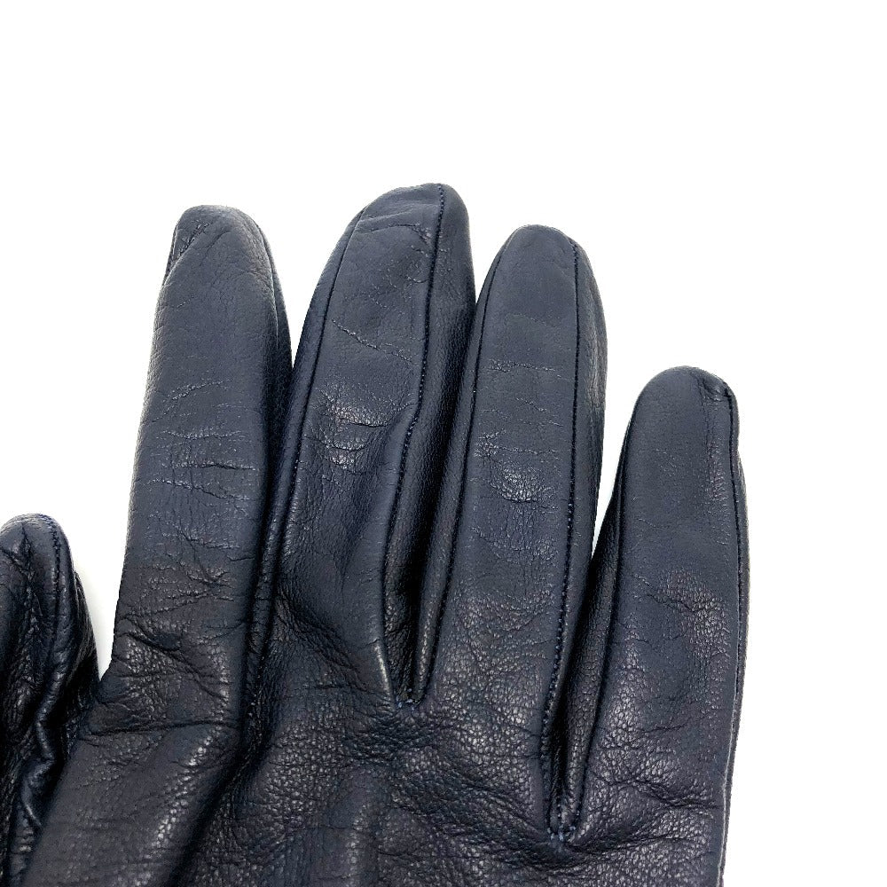 HERMES Glove leather Navy / Red Fashion Accessories apparel Women 6 Used
