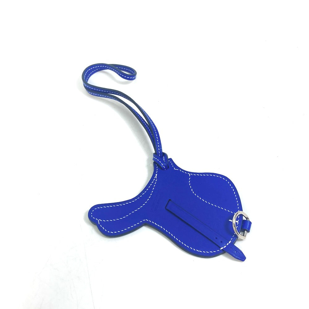 HERMES charm Swift blue key ring paddock cell Women Used