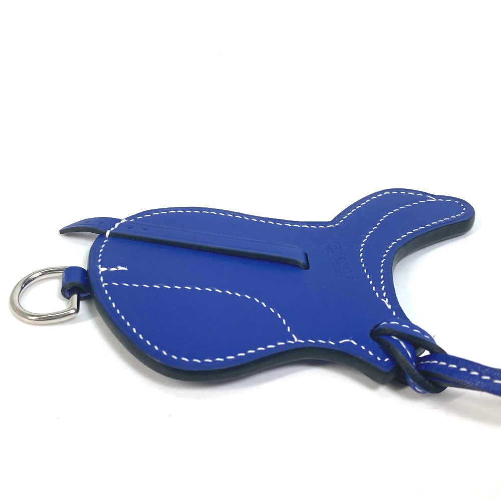HERMES charm Swift blue key ring paddock cell Women Used
