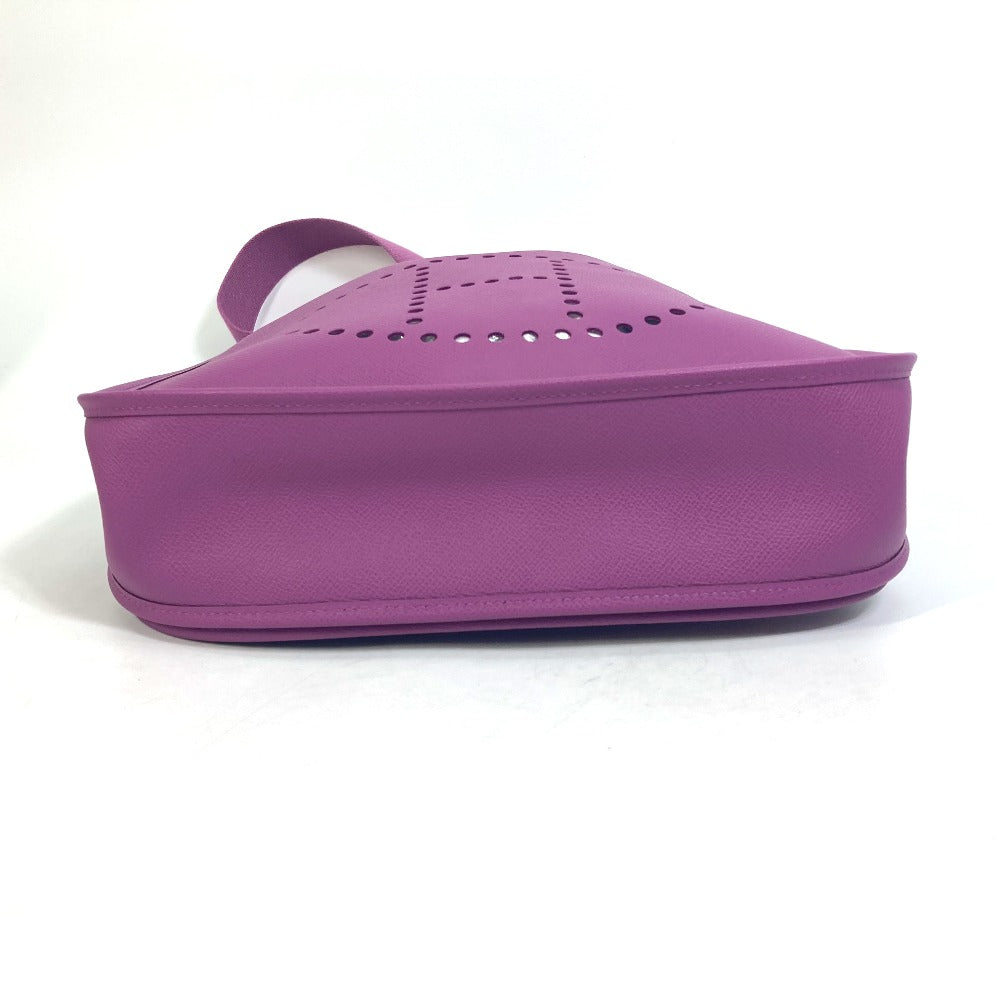 HERMES Shoulder Bag Epsom purple H logo punching Evelyn 2 GM Women Used