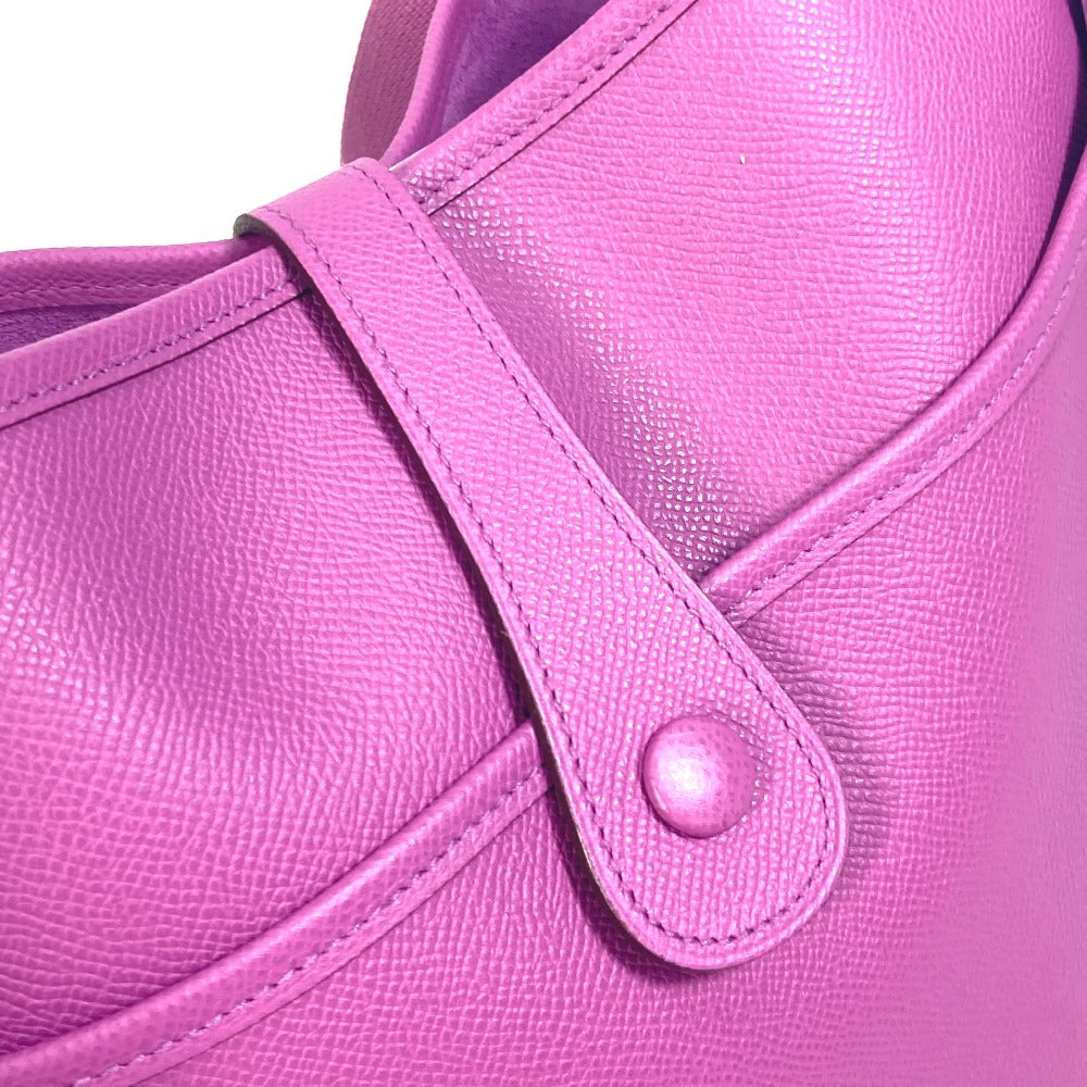 HERMES Shoulder Bag Epsom purple H logo punching Evelyn 2 GM Women Used