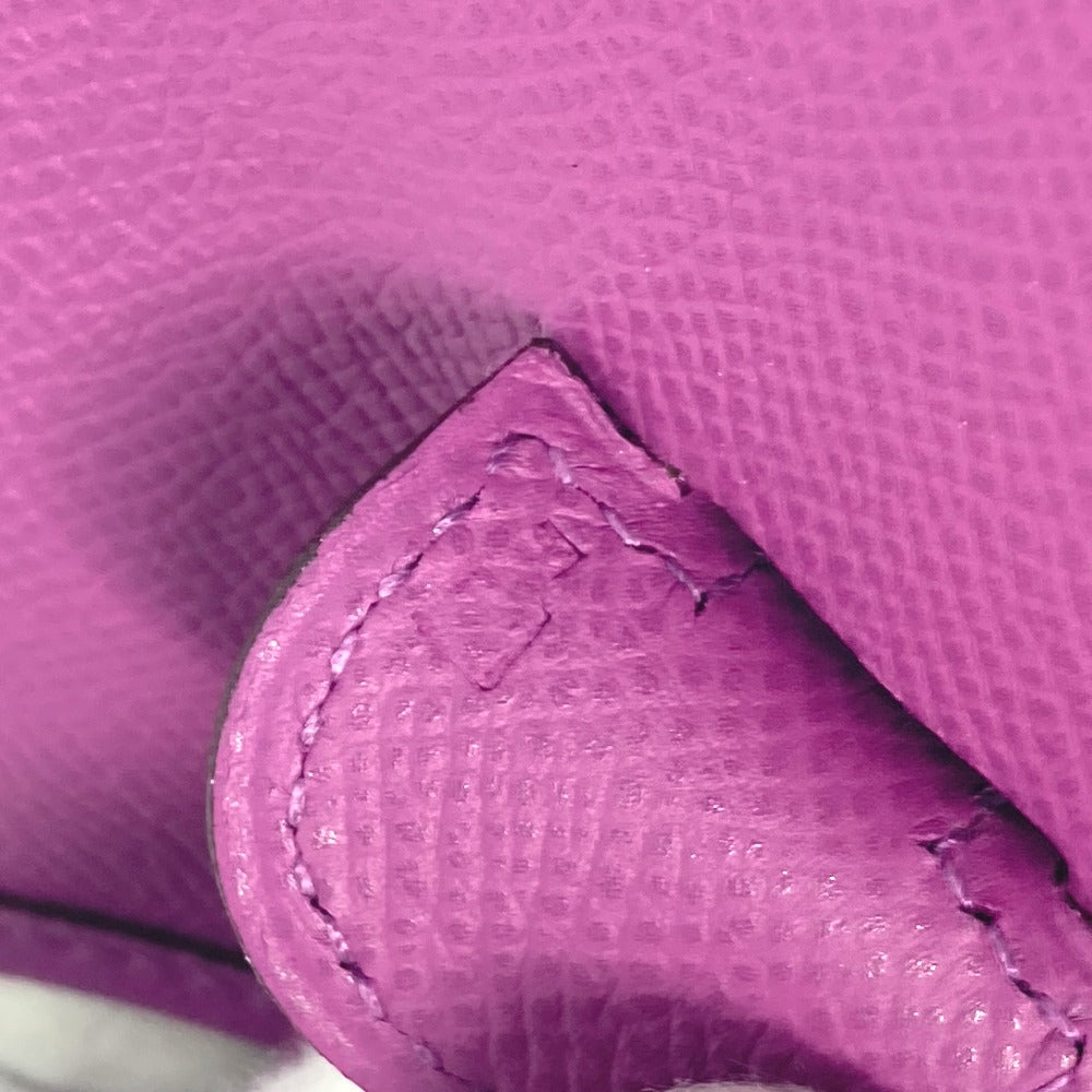 HERMES Shoulder Bag Epsom purple H logo punching Evelyn 2 GM Women Used