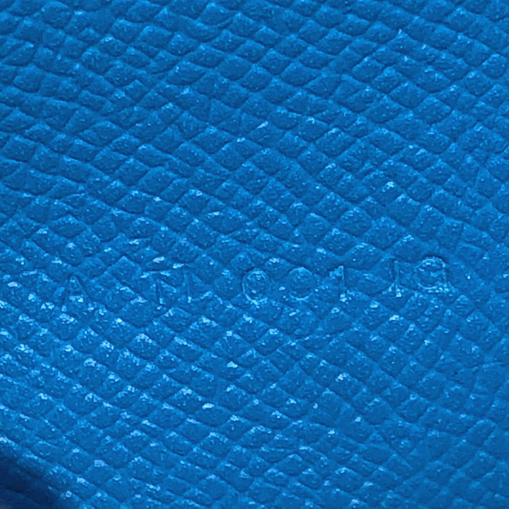 HERMES Long Wallet Purse Epsom blue Beansufla Wallet Women Used