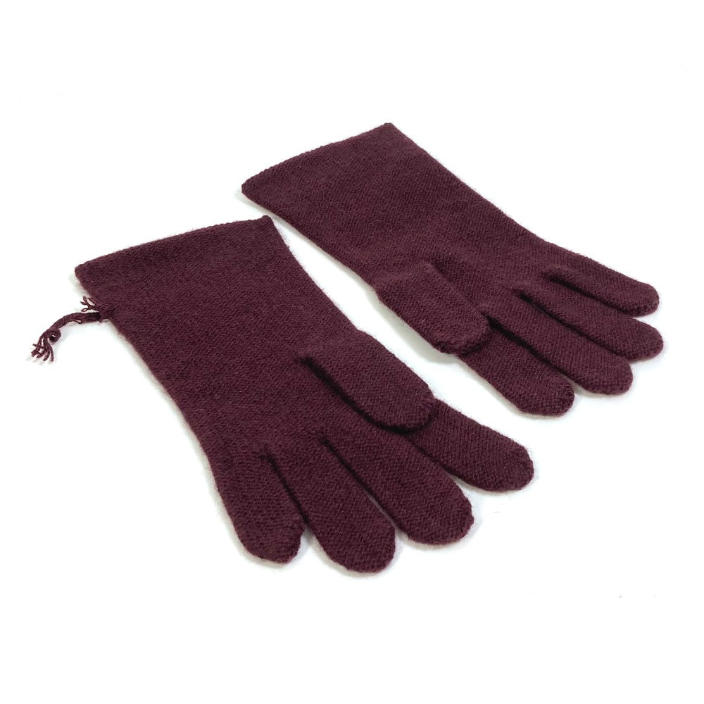 HERMES Glove cashmere Bordeaux apparel Women S Used