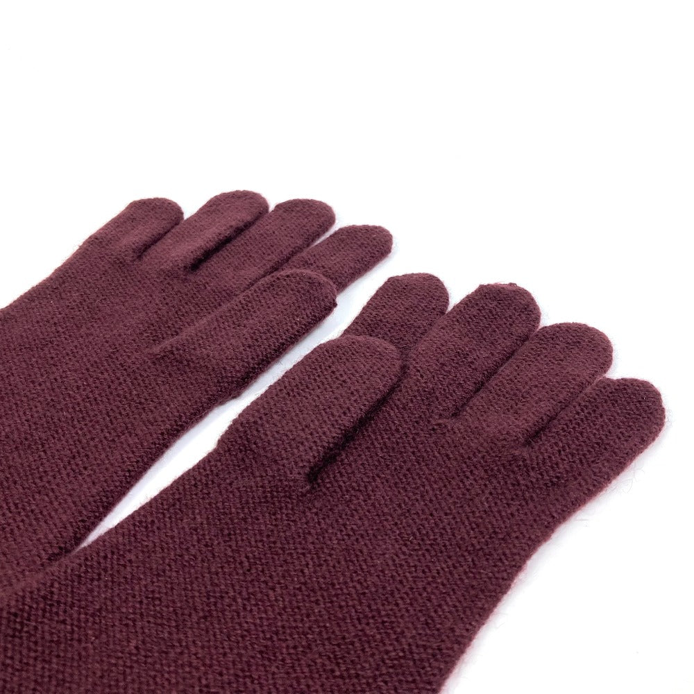 HERMES Glove cashmere Bordeaux apparel Women S Used