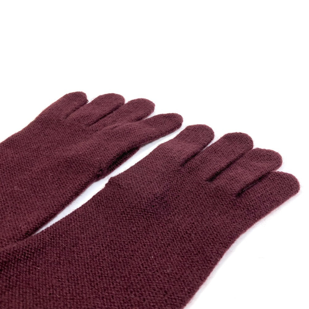 HERMES Glove cashmere Bordeaux apparel Women S Used