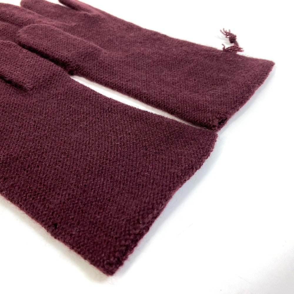 HERMES Glove cashmere Bordeaux apparel Women S Used