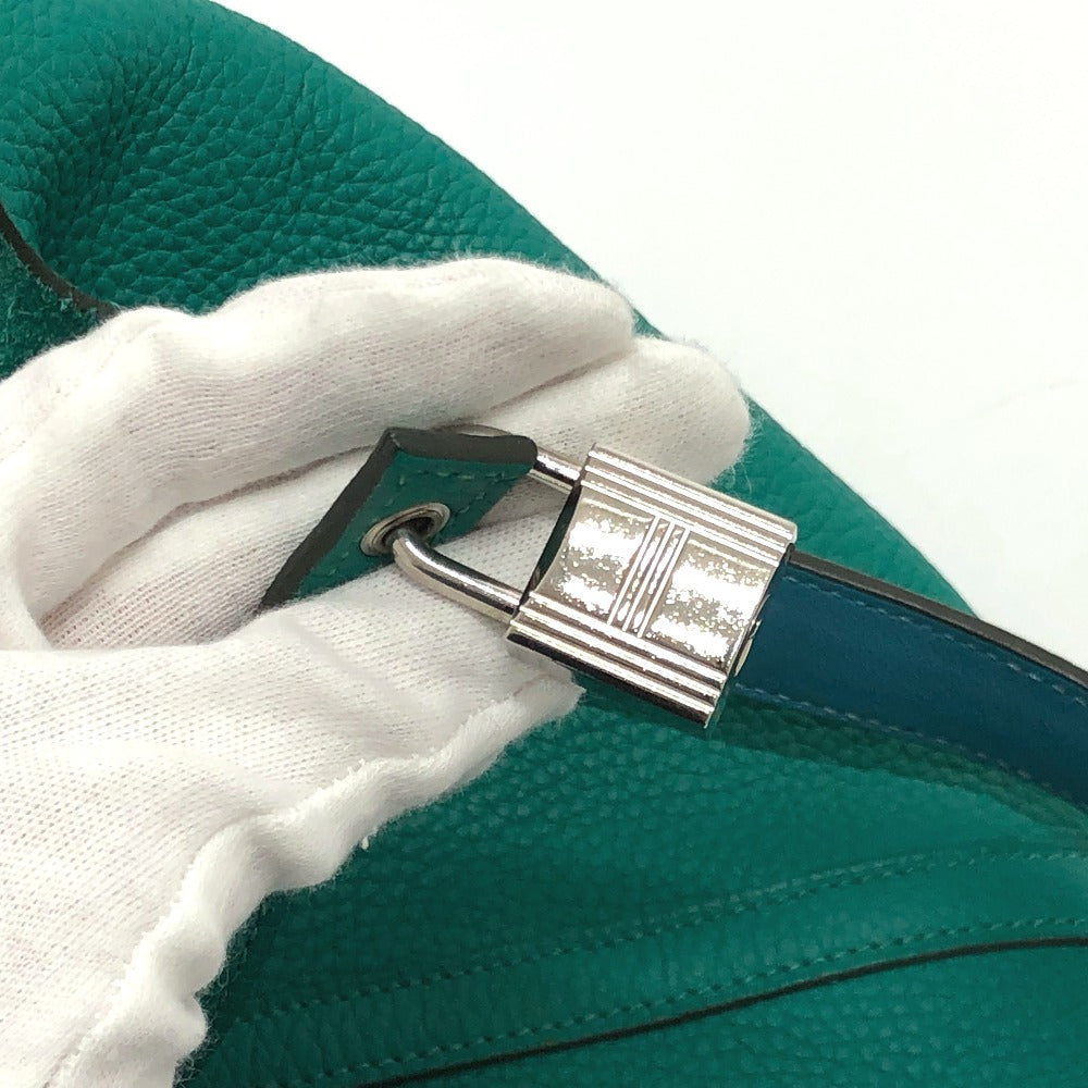HERMES Handbag Taurillon Clemence green Picotin Lock Eclat MM 22 Women Used