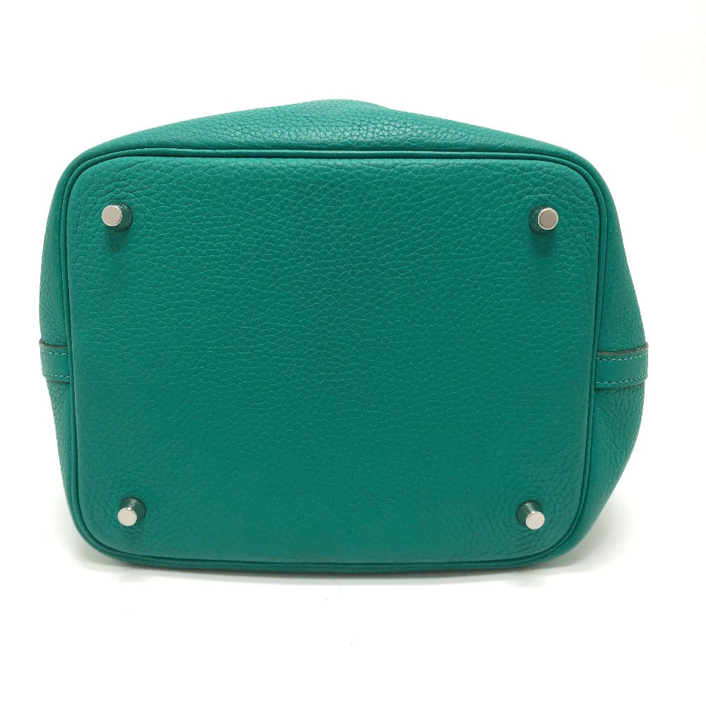 HERMES Handbag Taurillon Clemence green Picotin Lock Eclat MM 22 Women Used