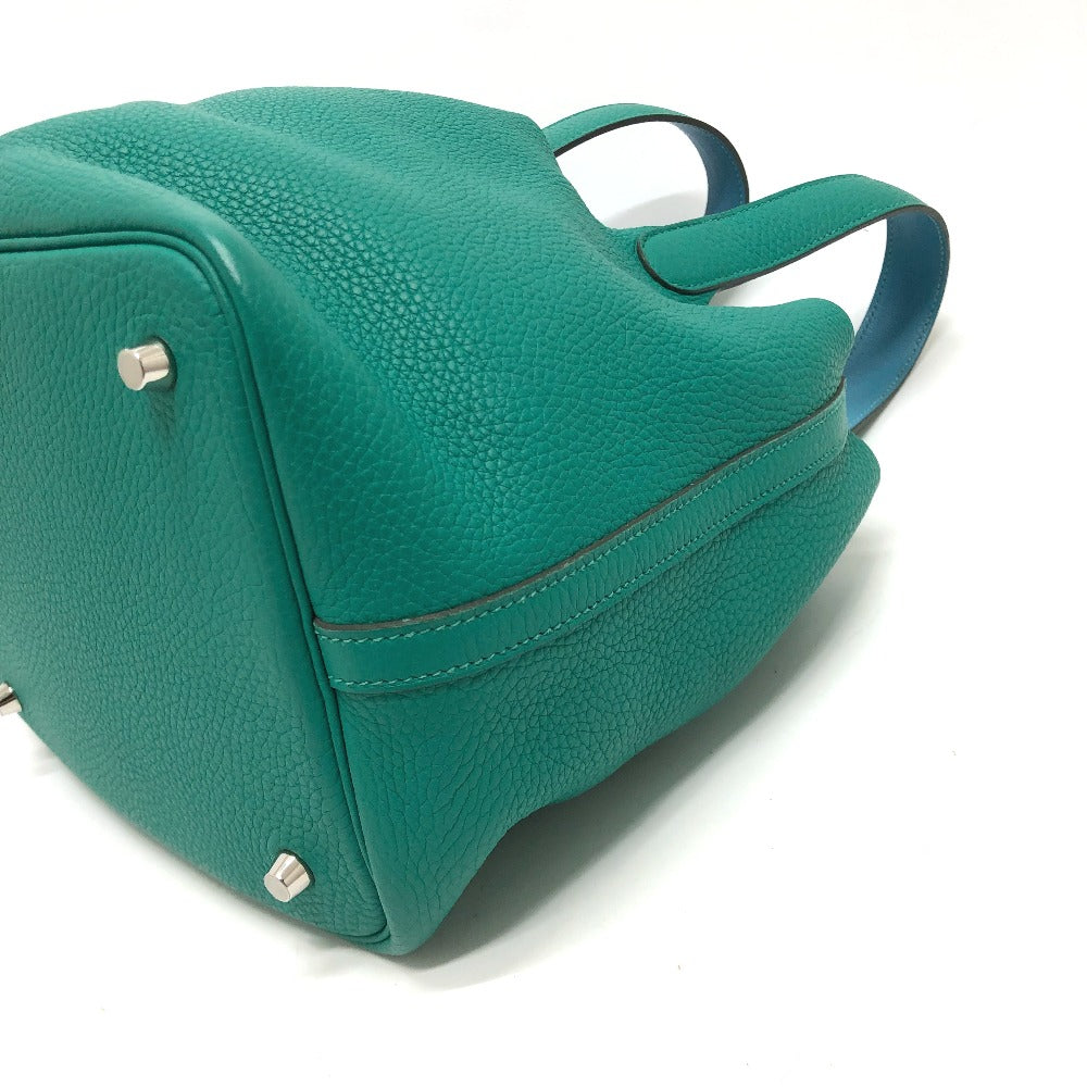HERMES Handbag Taurillon Clemence green Picotin Lock Eclat MM 22 Women Used