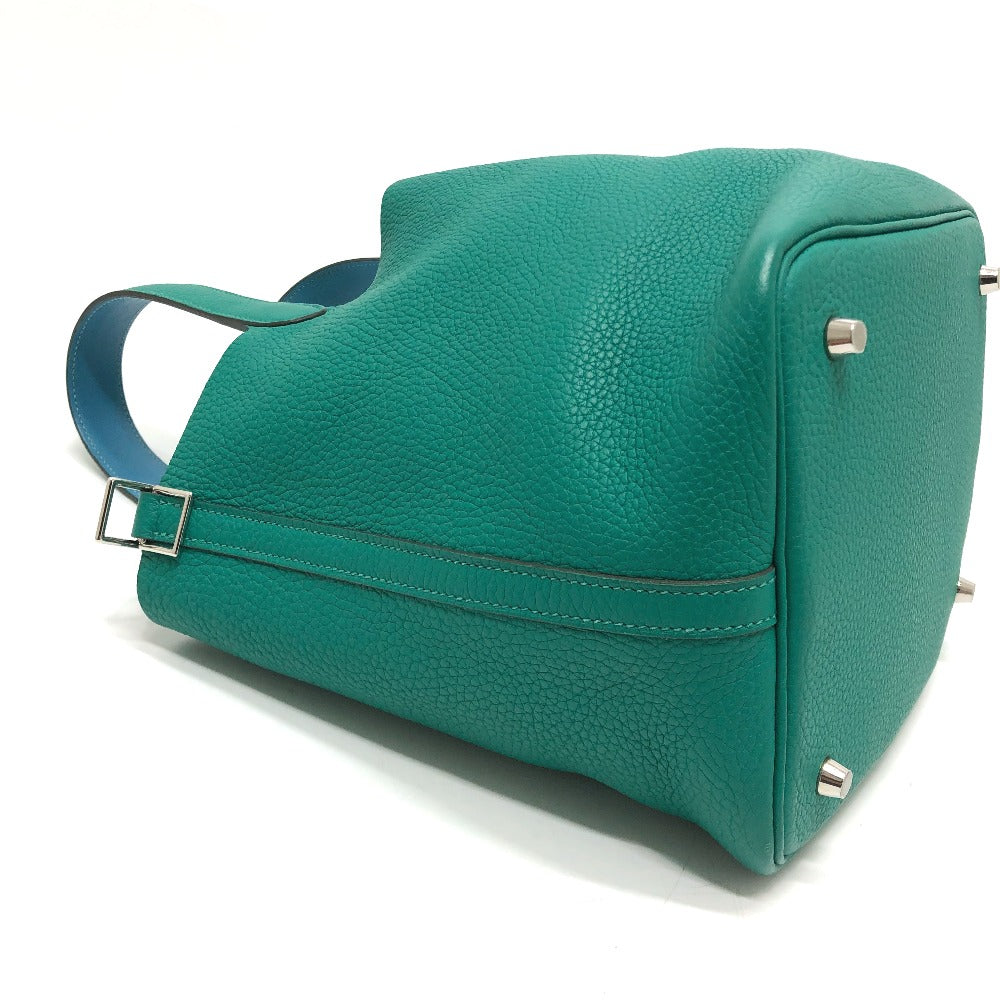 HERMES Handbag Taurillon Clemence green Picotin Lock Eclat MM 22 Women Used