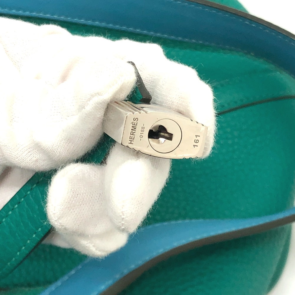 HERMES Handbag Taurillon Clemence green Picotin Lock Eclat MM 22 Women Used