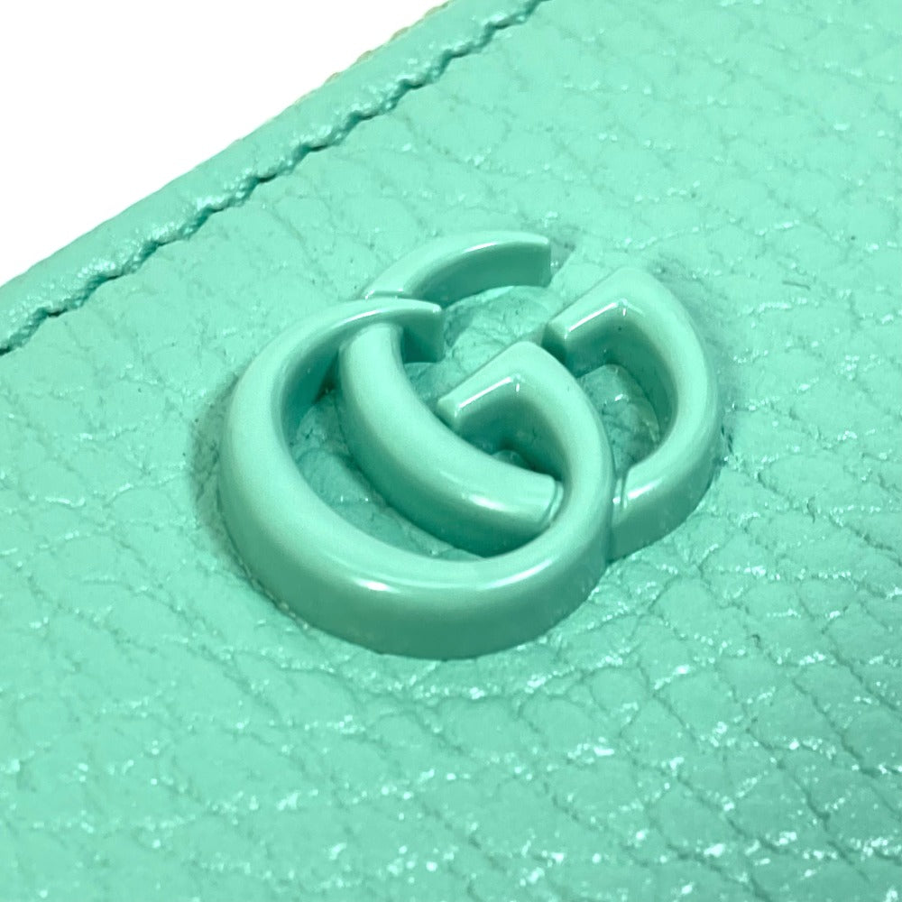 GUCCI Coin case 701070 leather Green type GG Marmont Women Used