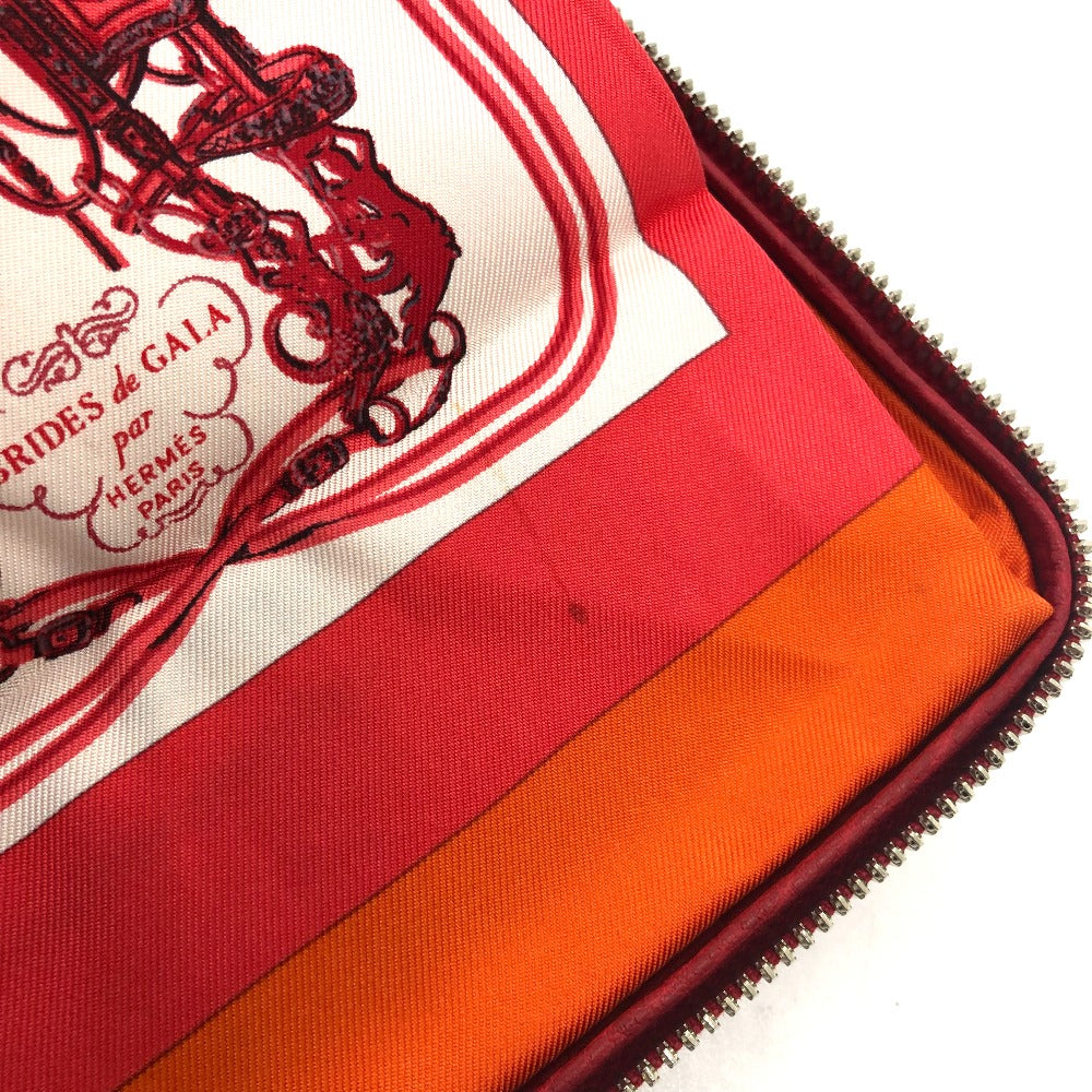 HERMES Tote Bag Buffel Skipper / Silk Red silky pop handbag Brides de Gala Women Used