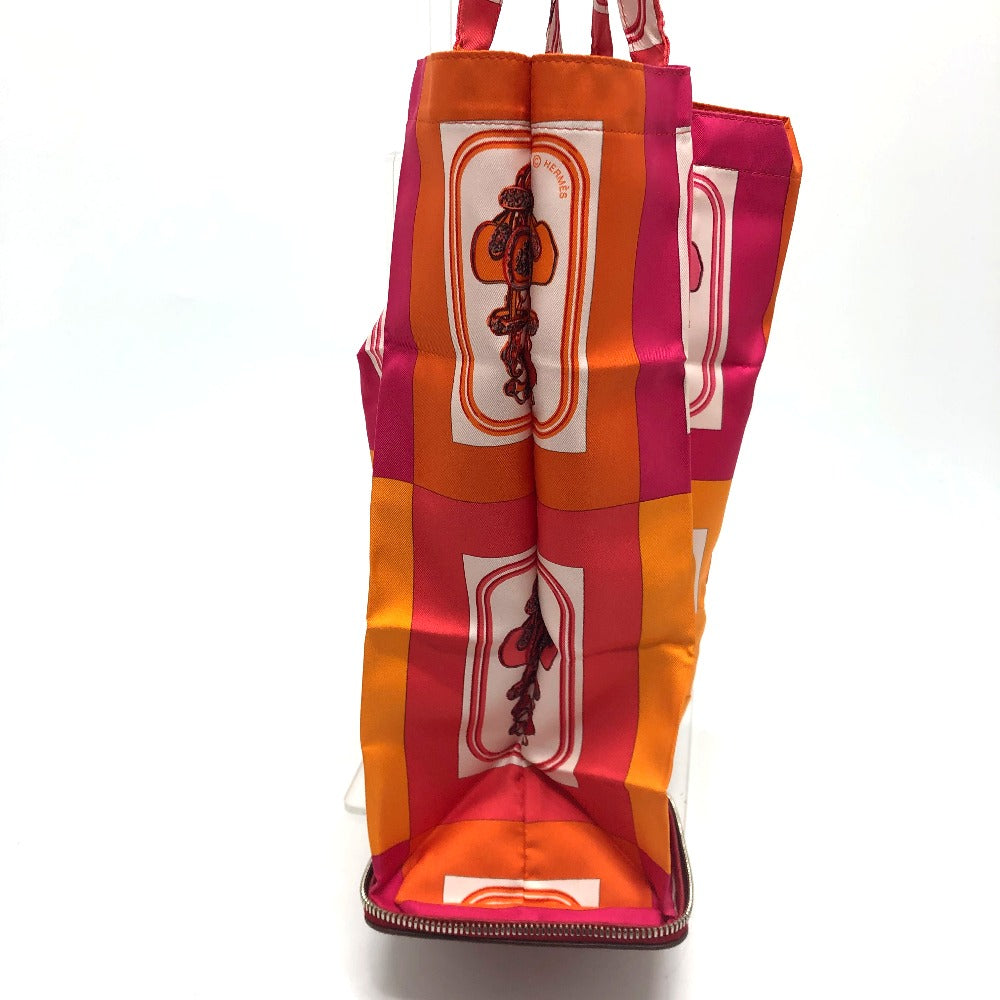 HERMES Tote Bag Buffel Skipper / Silk Red silky pop handbag Brides de Gala Women Used