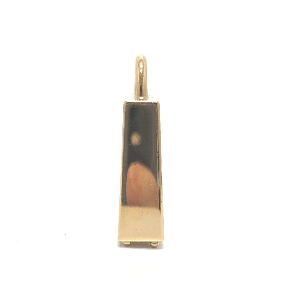 HERMES Pendant top Metal, Lacquer black Kelly Perm Brass Platet Curio Jite Women Used