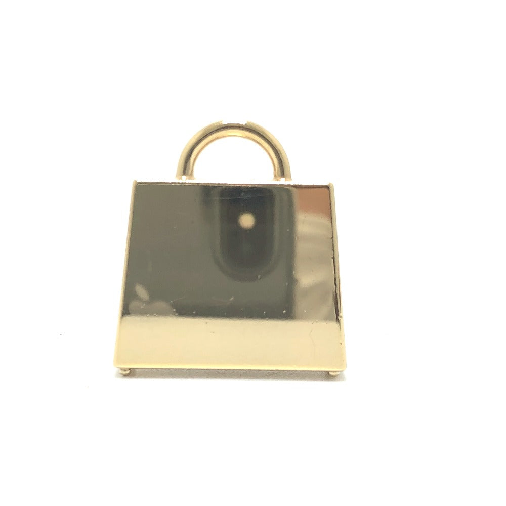 HERMES Pendant top Metal, Lacquer black Kelly Perm Brass Platet Curio Jite Women Used