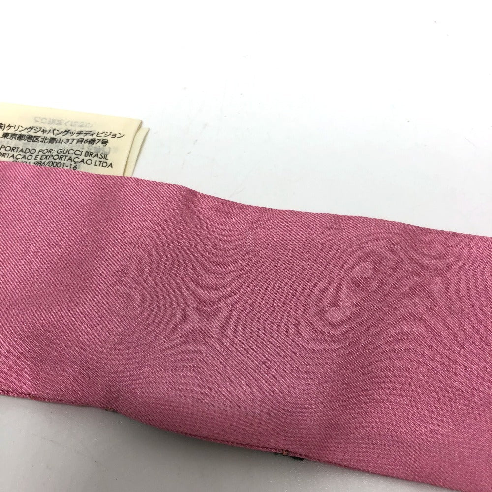 GUCCI scarf 6231445 silk pink Fashion Accessories Orgasmique Women 5/2 86cm Used