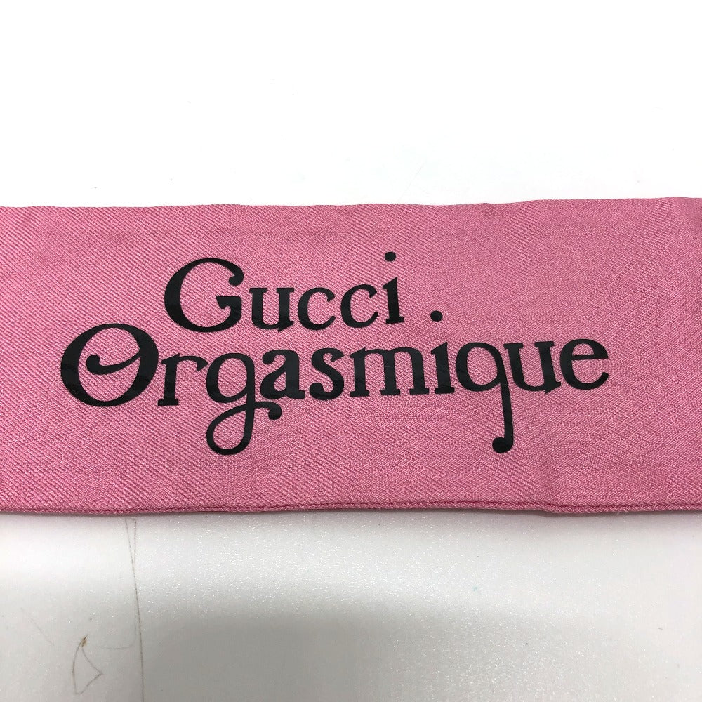 GUCCI scarf 6231445 silk pink Fashion Accessories Orgasmique Women 5/2 86cm Used