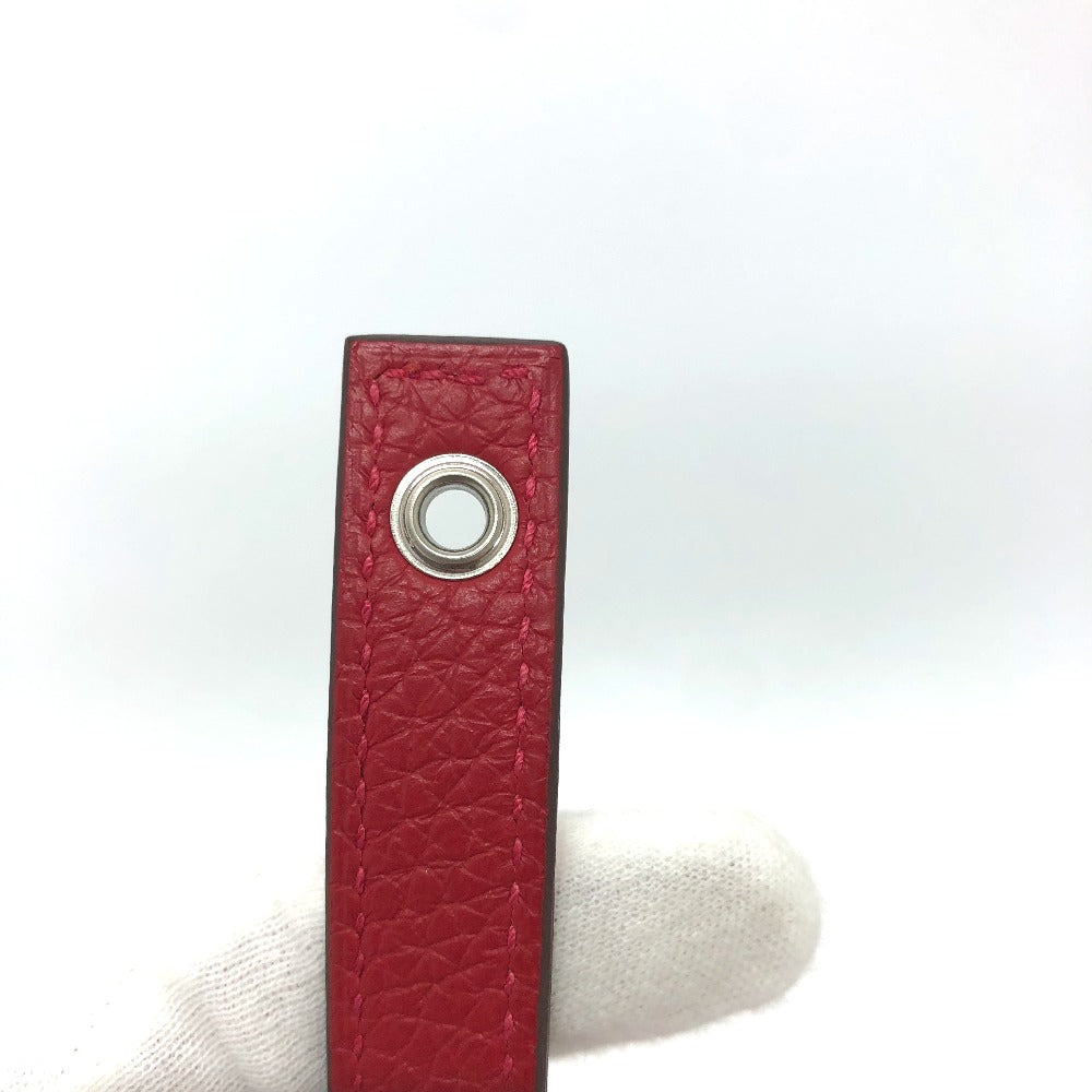 HERMES Handbag Taurillon Clemence Red Picotan Lock PM 18 Women Used