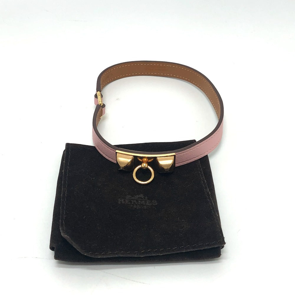 HERMES bracelet Swift pink Rival double tour double T1