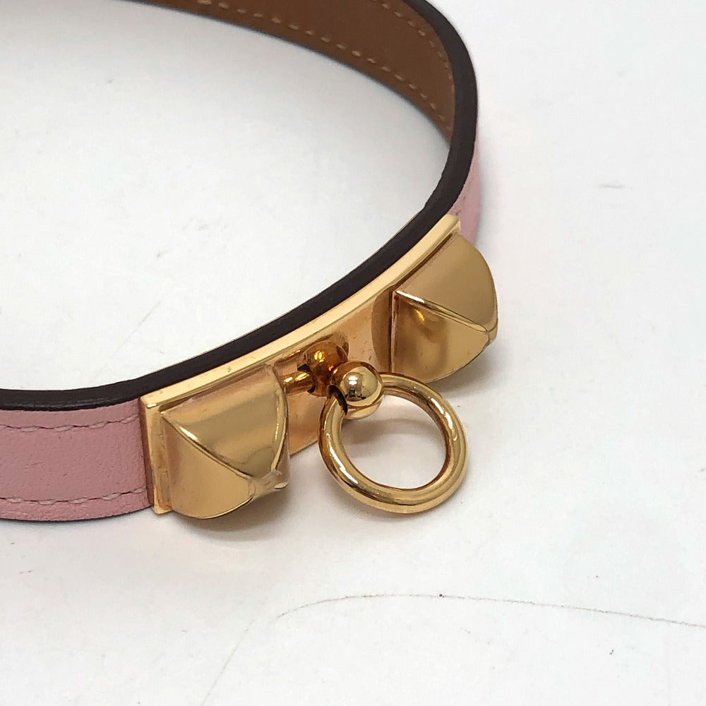 HERMES bracelet Swift pink Rival double tour double T1