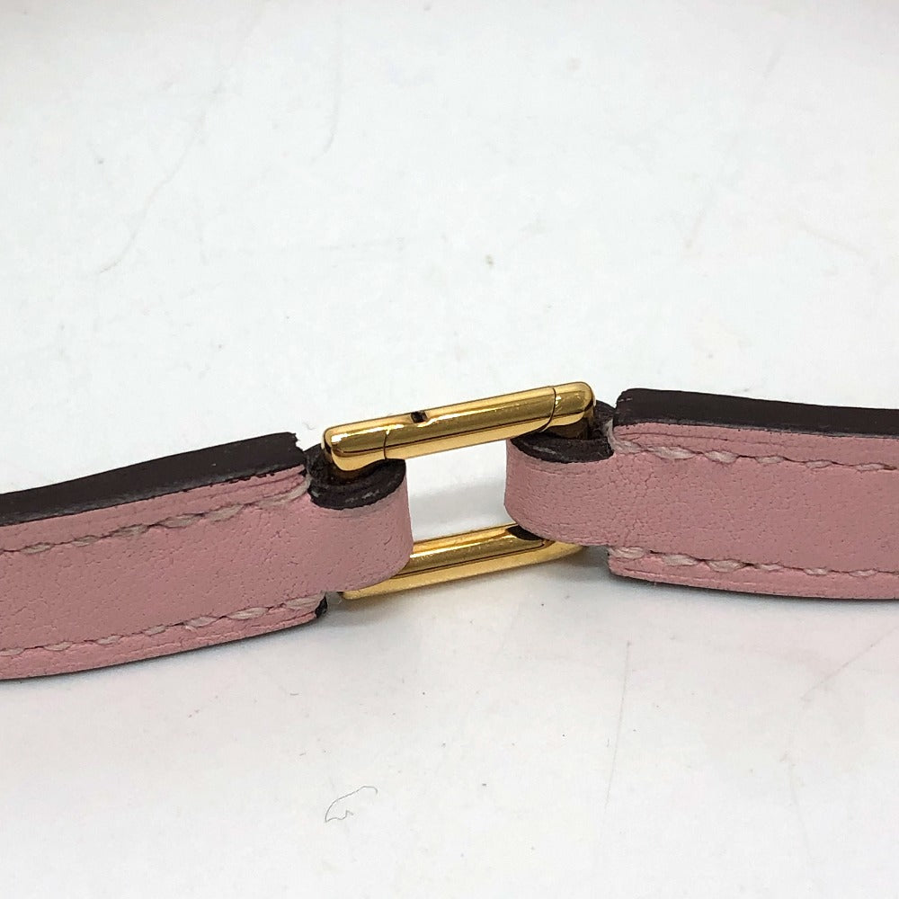 HERMES bracelet Swift pink Rival double tour double T1