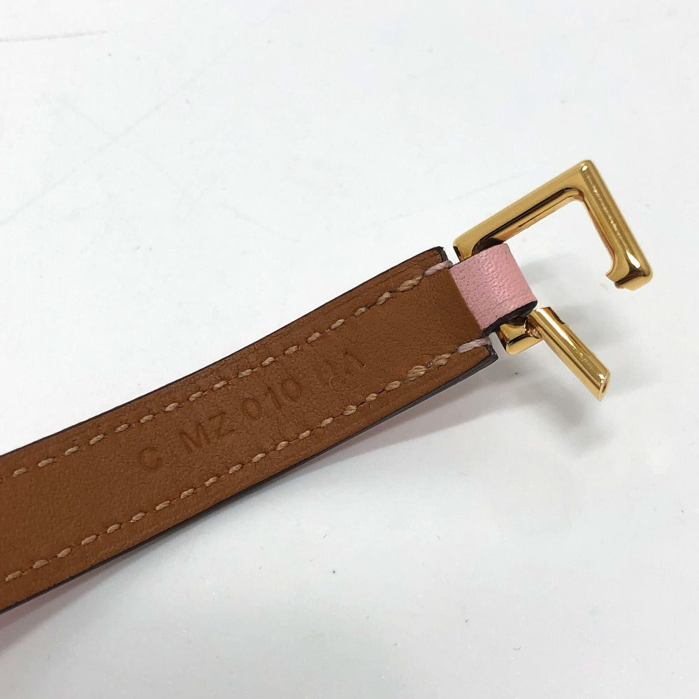 HERMES bracelet Swift pink Rival double tour double T1