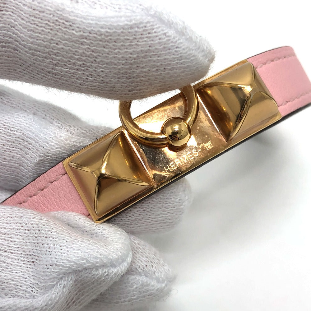 HERMES bracelet Swift pink Rival double tour double T1