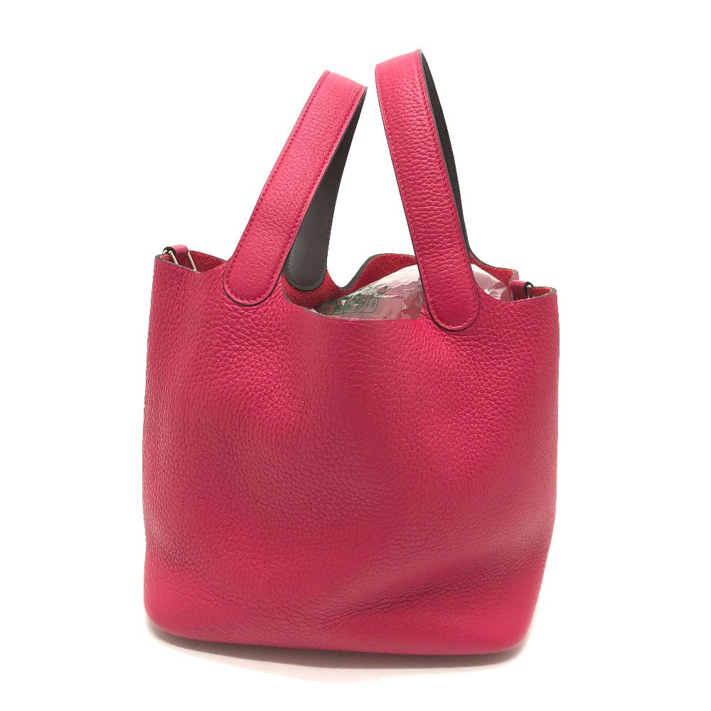 HERMES Handbag Togo Pink type Tote Bag Picotin Lock MM 22 Women Used