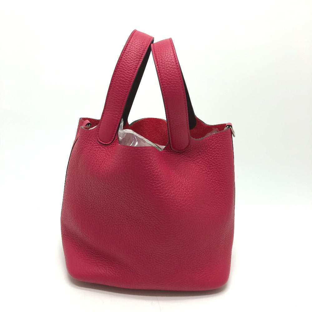 HERMES Handbag Togo Pink type Tote Bag Picotin Lock MM 22 Women Used