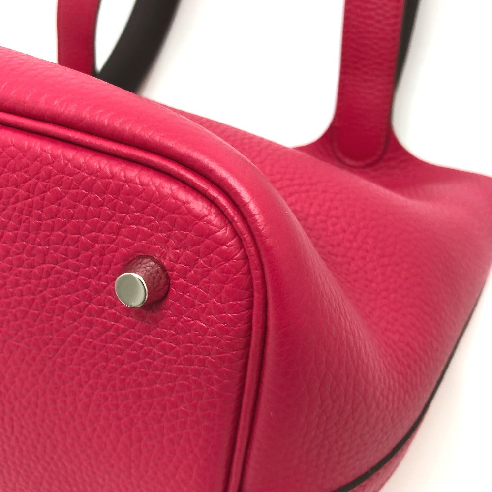 HERMES Handbag Togo Pink type Tote Bag Picotin Lock MM 22 Women Used