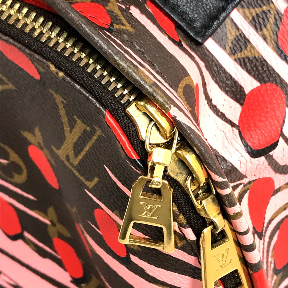 LOUIS VUITTON Backpack M41981 Monogram canvas Brown x Pink x Red Monogram Palm Springs PM