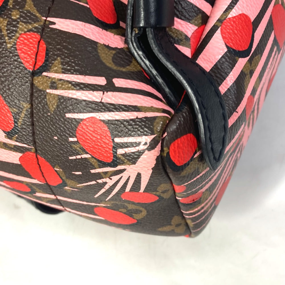 LOUIS VUITTON Backpack M41981 Monogram canvas Brown x Pink x Red Monogram Palm Springs PM