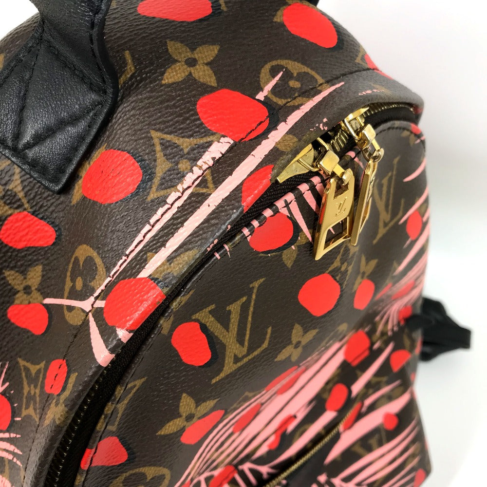 LOUIS VUITTON Backpack M41981 Monogram canvas Brown x Pink x Red Monogram Palm Springs PM