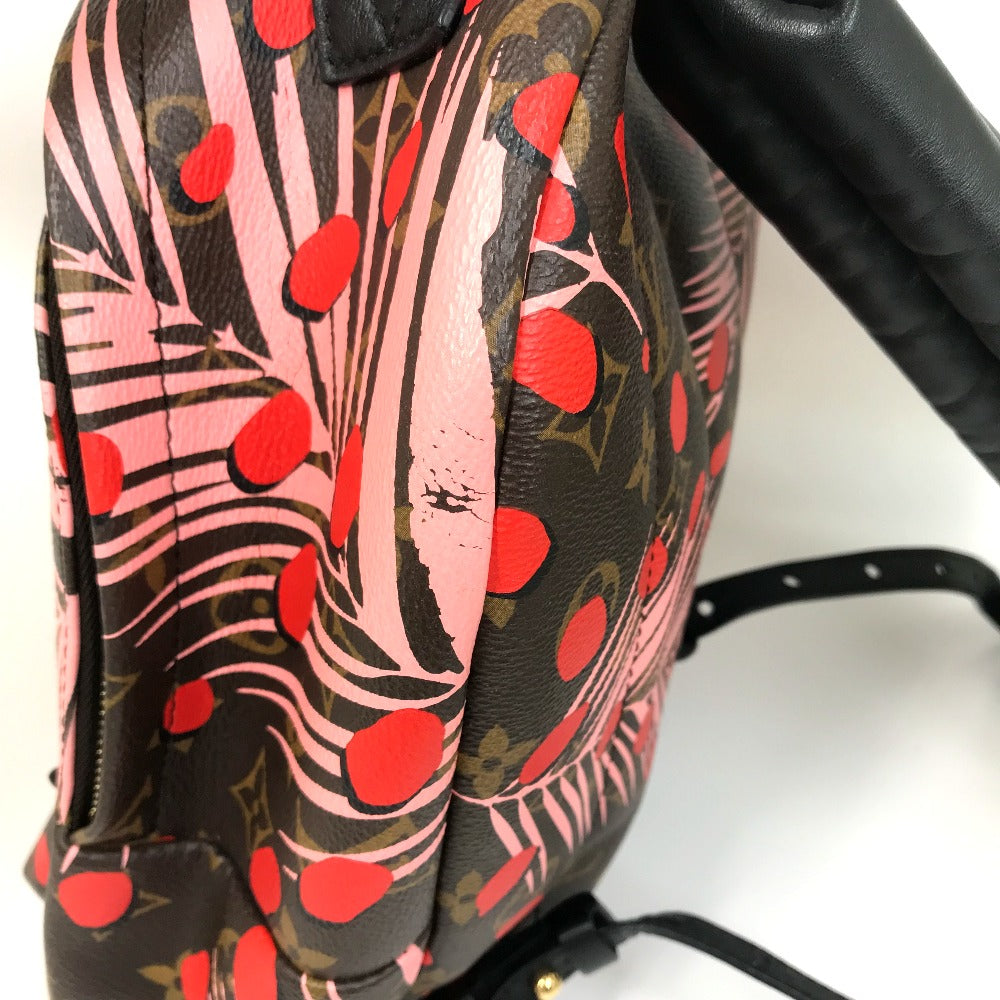 LOUIS VUITTON Backpack M41981 Monogram canvas Brown x Pink x Red Monogram Palm Springs PM