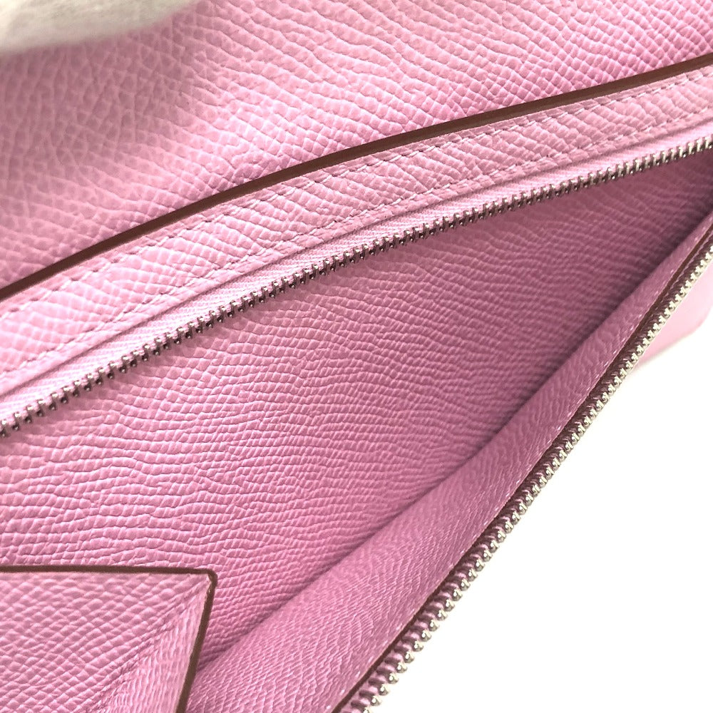HERMES Long Wallet Purse Epsom pink HMetal Beansufla