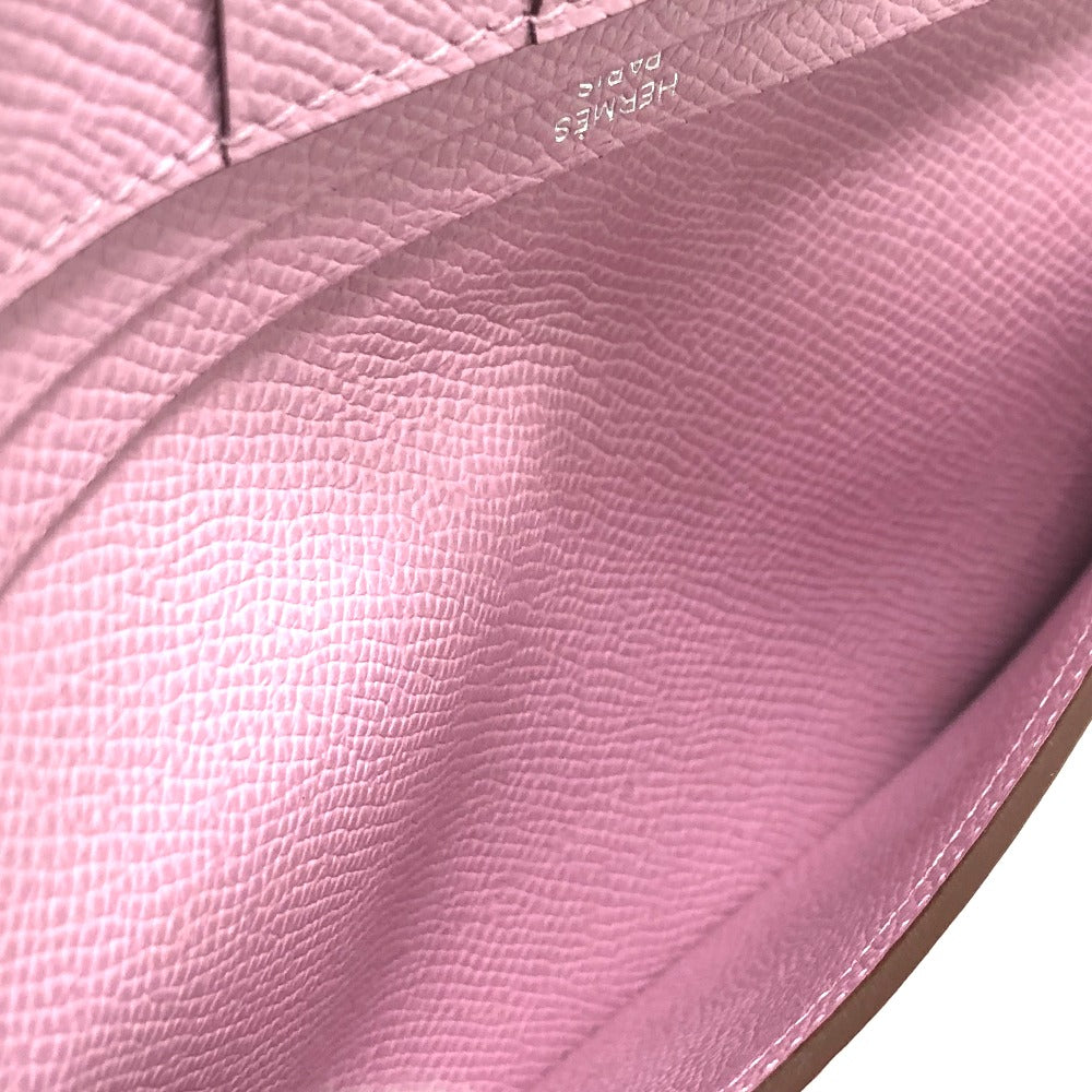 HERMES Long Wallet Purse Epsom pink HMetal Beansufla