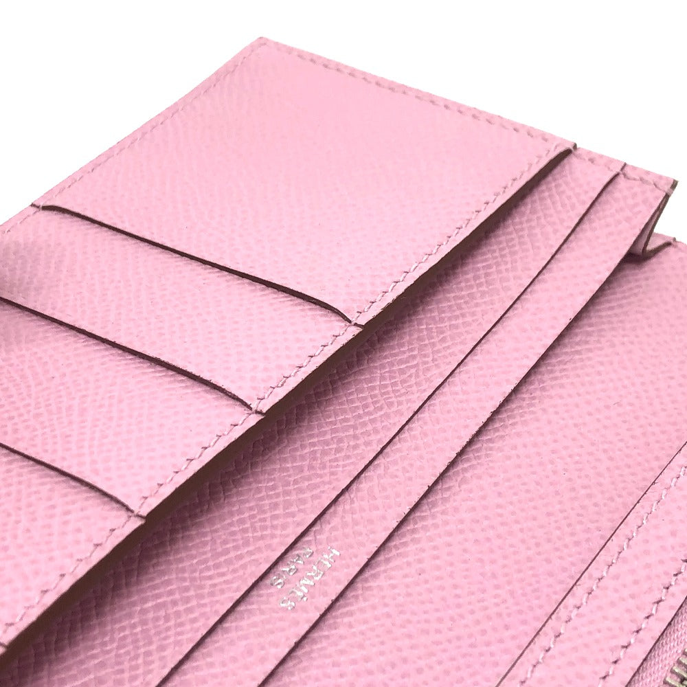 HERMES Long Wallet Purse Epsom pink HMetal Beansufla