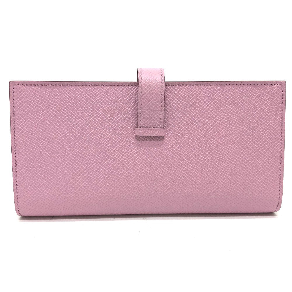 HERMES Long Wallet Purse Epsom pink HMetal Beansufla