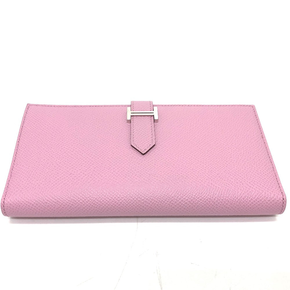 HERMES Long Wallet Purse Epsom pink HMetal Beansufla