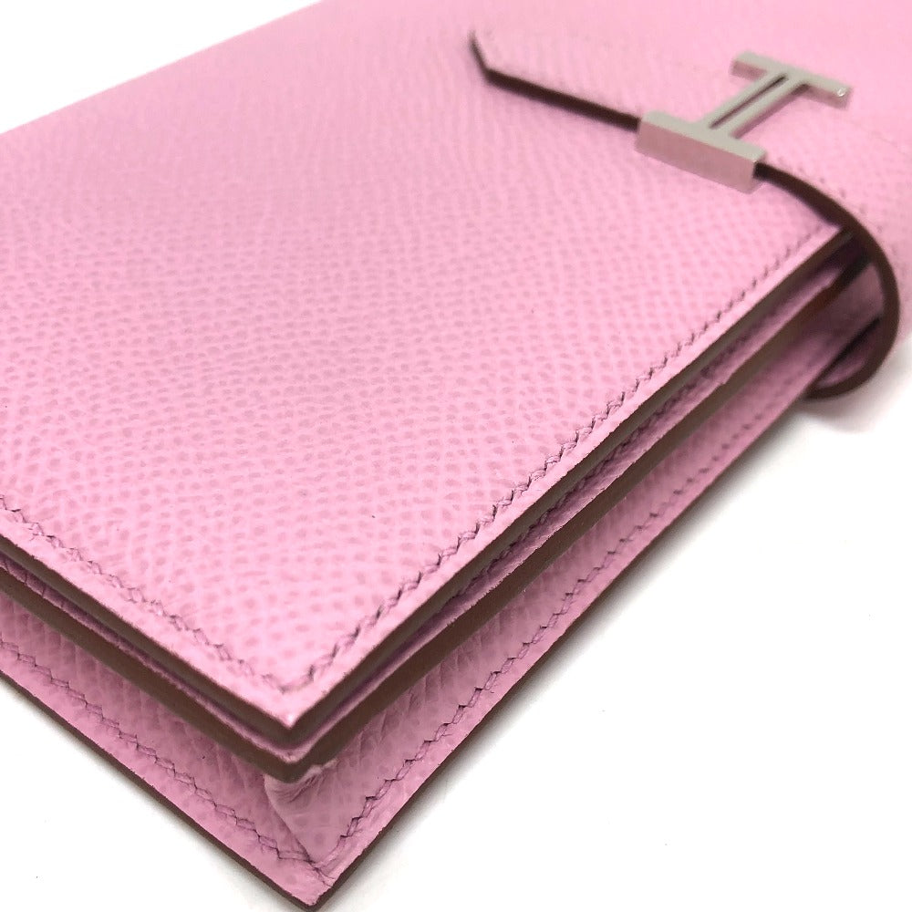 HERMES Long Wallet Purse Epsom pink HMetal Beansufla