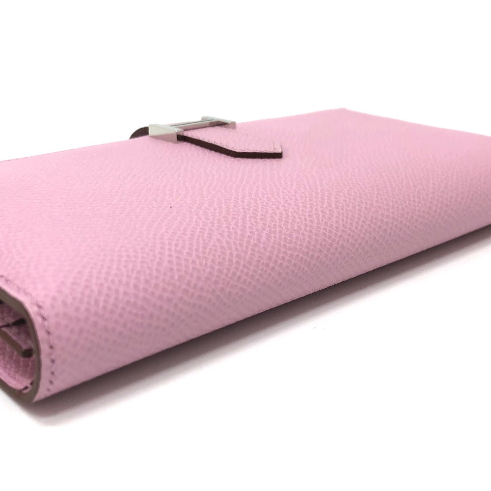 HERMES Long Wallet Purse Epsom pink HMetal Beansufla