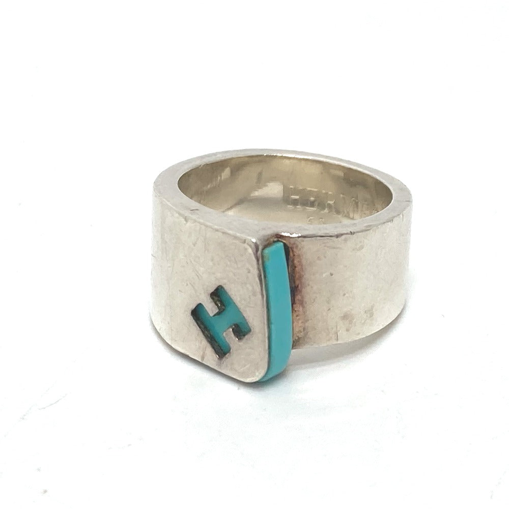 HERMES Ring SV925 Silver H logo candy Women 50 Used