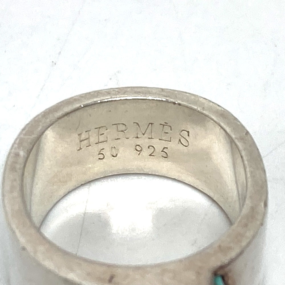HERMES Ring SV925 Silver H logo candy Women 50 Used