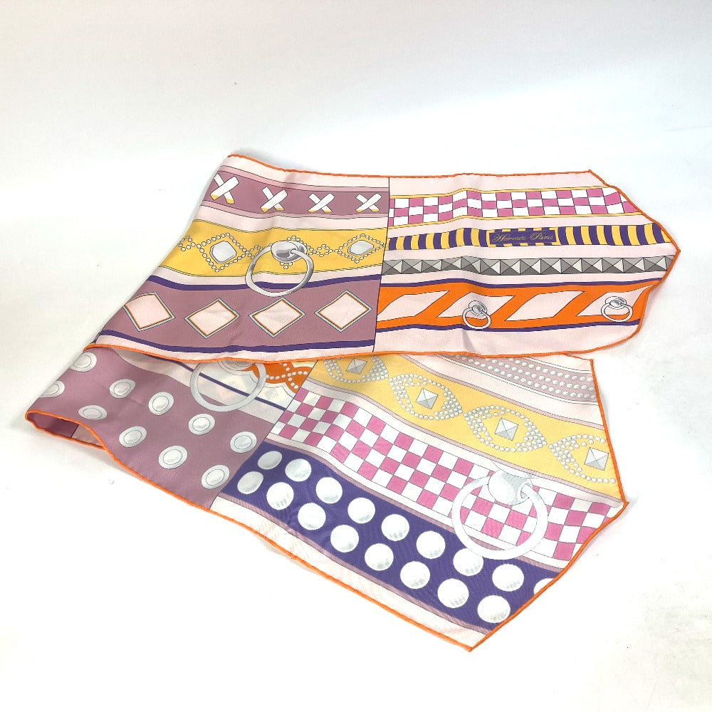 HERMES scarf silk pink Cory Edssian Maxi Twilly Women Used