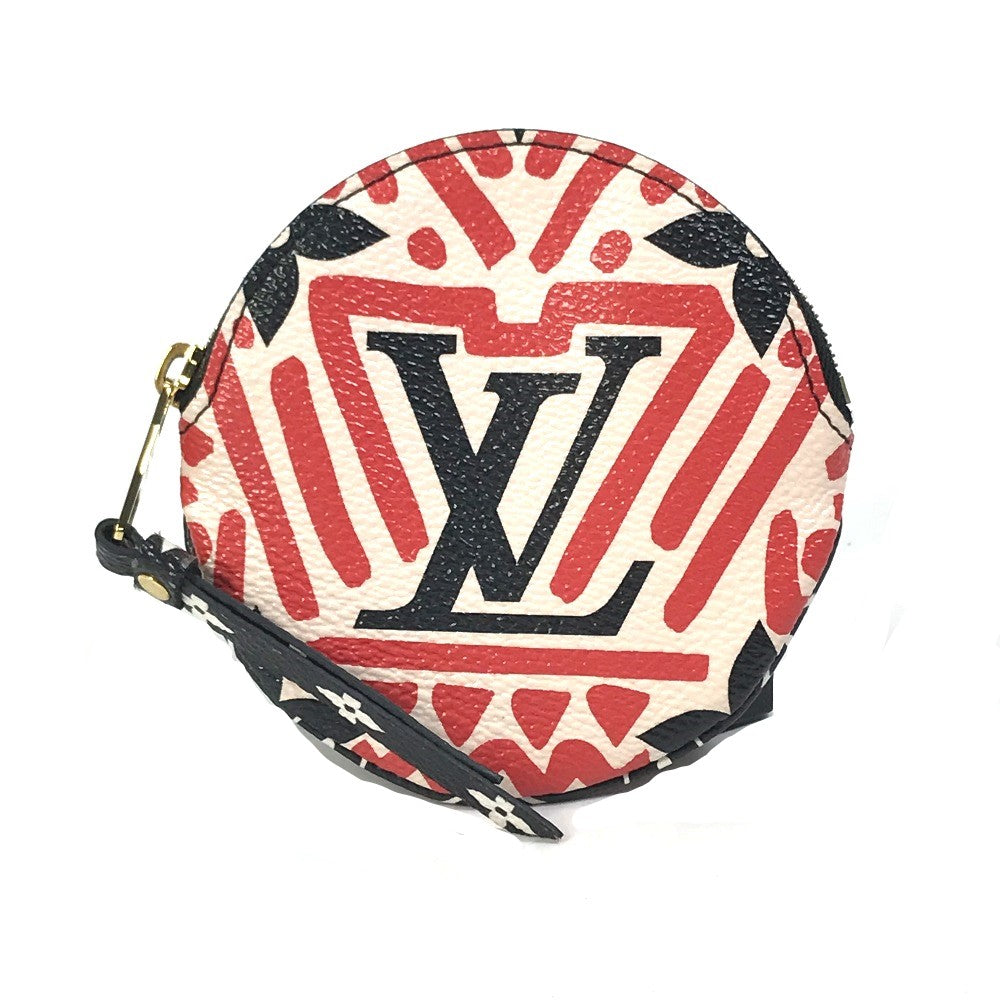 LOUIS VUITTON Coin case M69505 Monogram canvas Red x white x black LV Clafoutis Portonet Ron Women Used
