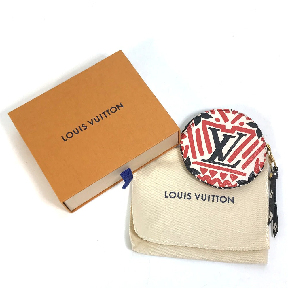 LOUIS VUITTON Coin case M69505 Monogram canvas Red x white x black LV Clafoutis Portonet Ron Women Used