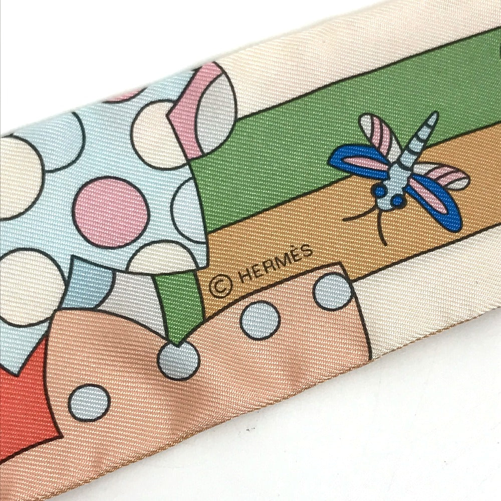 HERMES scarf silk multicolor Les Murmures de la Fort Women Used