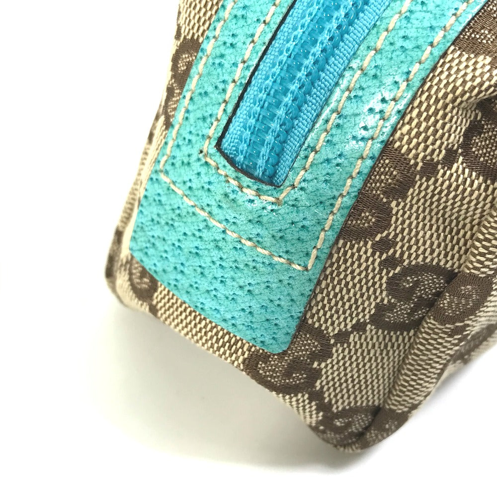 GUCCI Cosmetics Pouch 29596 GG canvas Beige x blue GG